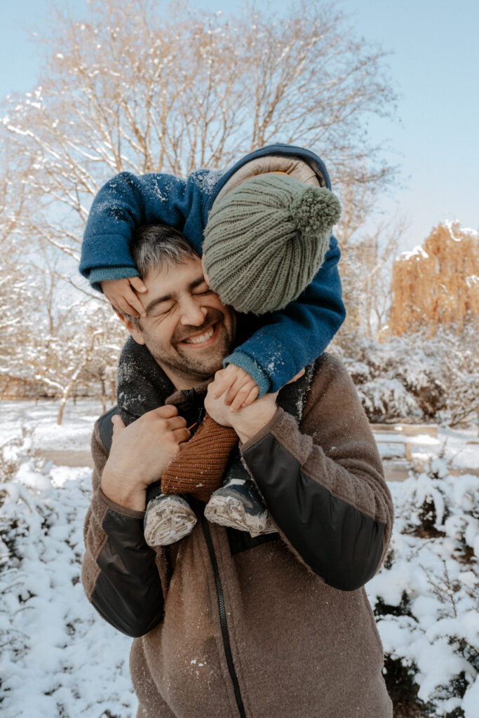 Papa mit Sohn